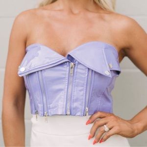 Faux Leather Crop Top